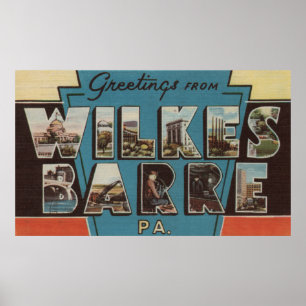 Wilkes-Barre, Pennsylvania - Grote Letter-scènes Poster