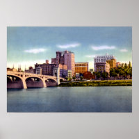 Wilkes Barre Pennsylvania Skyline Susquehanna Rive