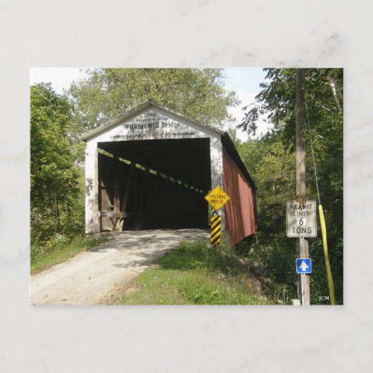 Wilkins Mill Bridge, Parke County, Indiana, Carte  (Devant)
