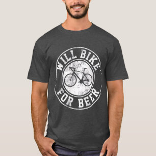 Will Bike voor Beer Cycling Road Bike Funny Gift T-shirt