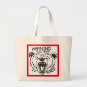 Will Bite If Poked beer canvas tas by Ann Charles (Voorkant)