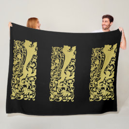 Will Bradley Heraldic Lion Fleece Deken