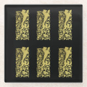 Will Bradley Heraldic Lion Glazen Onderzetter (Voorkant)