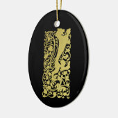 Will Bradley Heraldic Lion Keramisch Ornament (Links)