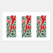 Will Bradley Heraldic Lion Rechthoekige Sticker (Voorkant)