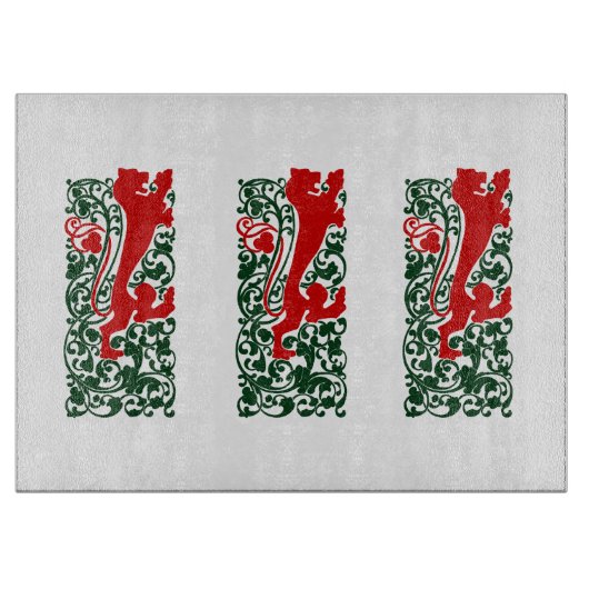 Will Bradley Heraldic Lion Snijplank (Voorkant)