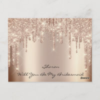 Will Bridesmaid Blush Glitter Drift Spark Name