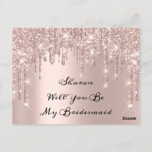 Will Bridesmaid Roos Glitter rijdt uit eerbetoon Briefkaart