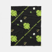 Will Code for Food (Android Software Developer) Fleece Deken (Voorkant)