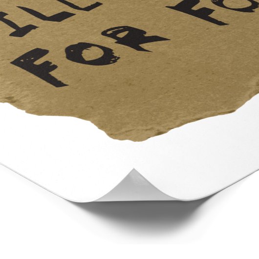 Will Code for Food Poster (Hoek)