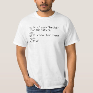 Will code voor bier t-shirt