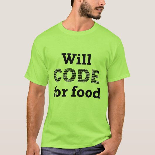 Will Code voor het Shirt van Mannen voor levensmid (Voorkant)