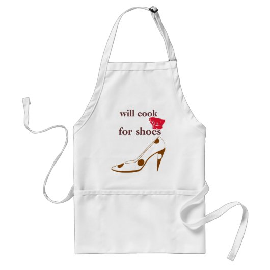Will Cook for Cute High Heels Standaard Schort (Voorkant)