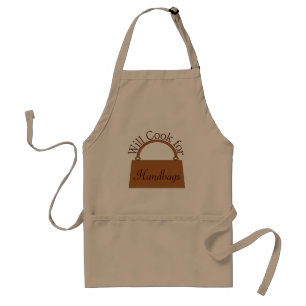 Will Cook for Handbags Apron Standaard Schort