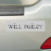 WILL DAILEY BUMPERSTICKER (Op auto)