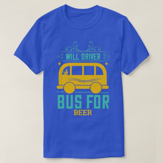 Will driver bus for beer t-shirt (Design voorkant)