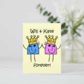 Will en Kate Briefkaart (Staand voorkant)