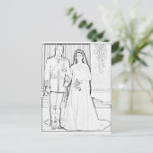 Will en Kate bruiloft Briefkaart (Staand voorkant)