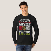 Will Give Kickball Advice For Tacos Mexican Kickba T-shirt (Voorkant volledig)