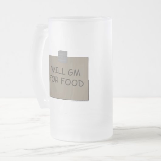 Will GM voor voedsel Matglas Bierpul (Voorkant links)