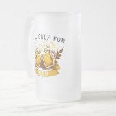 Will GOLF voor bier | aanpasbaar Matglas Bierpul (Voorkant links)