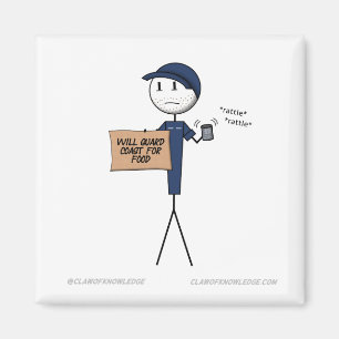 "Will Guard Coast for Food" magneet