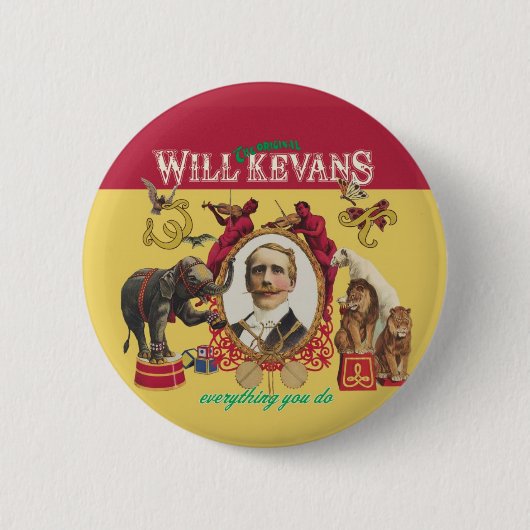 Will Kevans badge 1 Ronde Button 5,7 Cm (Voorkant)