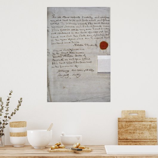 Will of Admiral Lord Nelson Poster (Keuken)