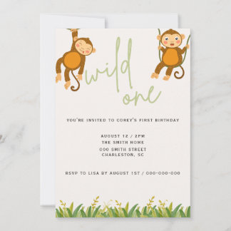 WILL ONE First Birthday Invitation