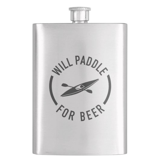 Will Paddle for beer Flacon (Voorkant)