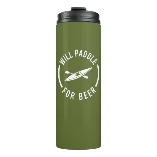 Will Paddle for beer Thermosbeker (Voorkant)