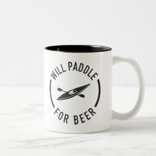 Will Paddle for beer Tweekleurige Koffiemok