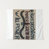 "Will Power" Medium (50 x 60 inch) wandtapijt Wandkleed (Voorkant (horizontaal))