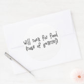 Will rock for food 3" autocollant pack 6 (Enveloppe)