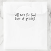 Will rock for food 3" autocollant pack 6 (Sac)