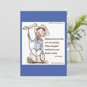 Will Rogers & citaat (Staand voorkant)