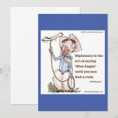 Will Rogers & citaat (Voorkant / Achterkant)