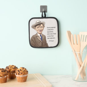 Will Rogers citeert Pot Holders Pannenlap