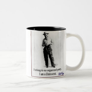 "Will Rogers - Democraat" Tweekleurige Koffiemok