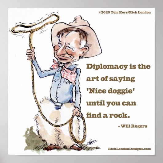 Will Rogers & Quote Poster (Voorkant)