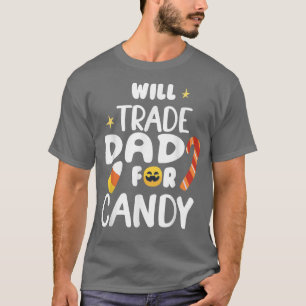 Will ruilt pap voor Snoep grappige halloween T-shirt