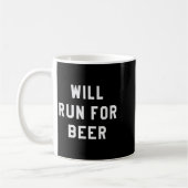 Will Run For Beer Funny Motivational Running Tee  Koffiemok (Links)