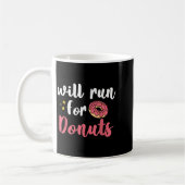 Will Run For Donuts - Motivation Fitness Life  Koffiemok (Links)