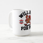 Will Run For Pie FunnyThanksgiving Coffee Mug 2025 (Devant gauche)