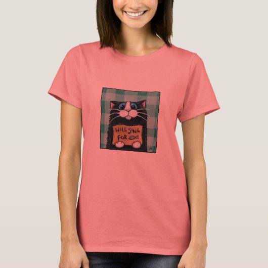 Will Sing pour le poisson - mignon T-shirt chat (Devant)
