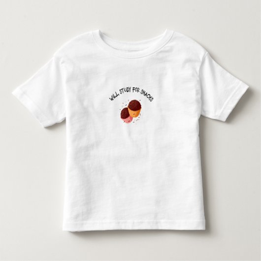 Will Study For Snacks-schoollunchpauze T-shirt (Voorkant)