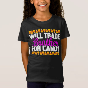 Will Trade Brother for Snoep Funny Halloween T-shirt