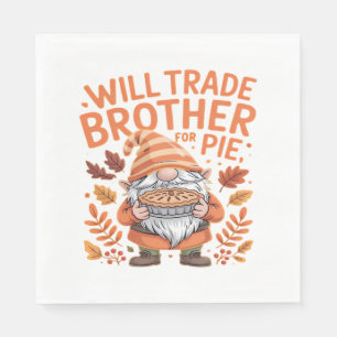 Will Trade Brother voor taart kabouters Thanksgivi Servet