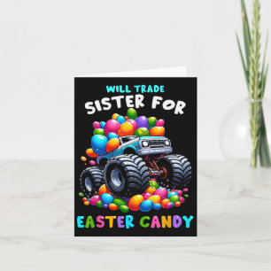 Will Trade Sister voor Pasen Snoep I Funny Egg Hun Kaart