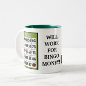 Will Work For Bingo Money mug (Devant gauche)